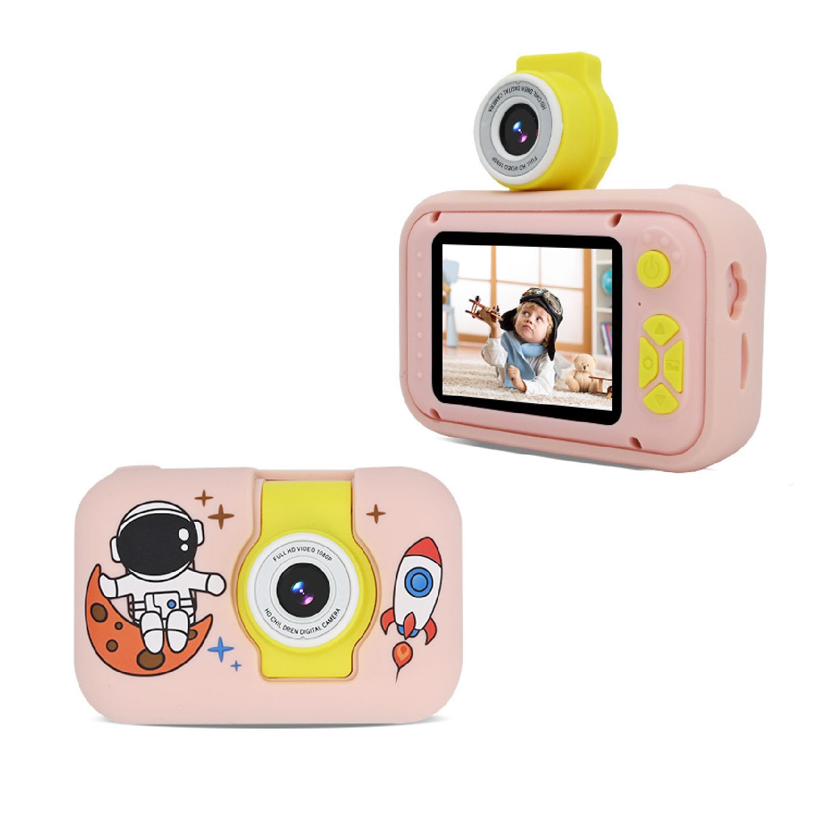 40MP Kids Digital Camera with Flip Lens - Fun Video Recording Toy Camera for Boys & Girls, Perfect for Birthday Gifts & Travel Adventures (Pink)