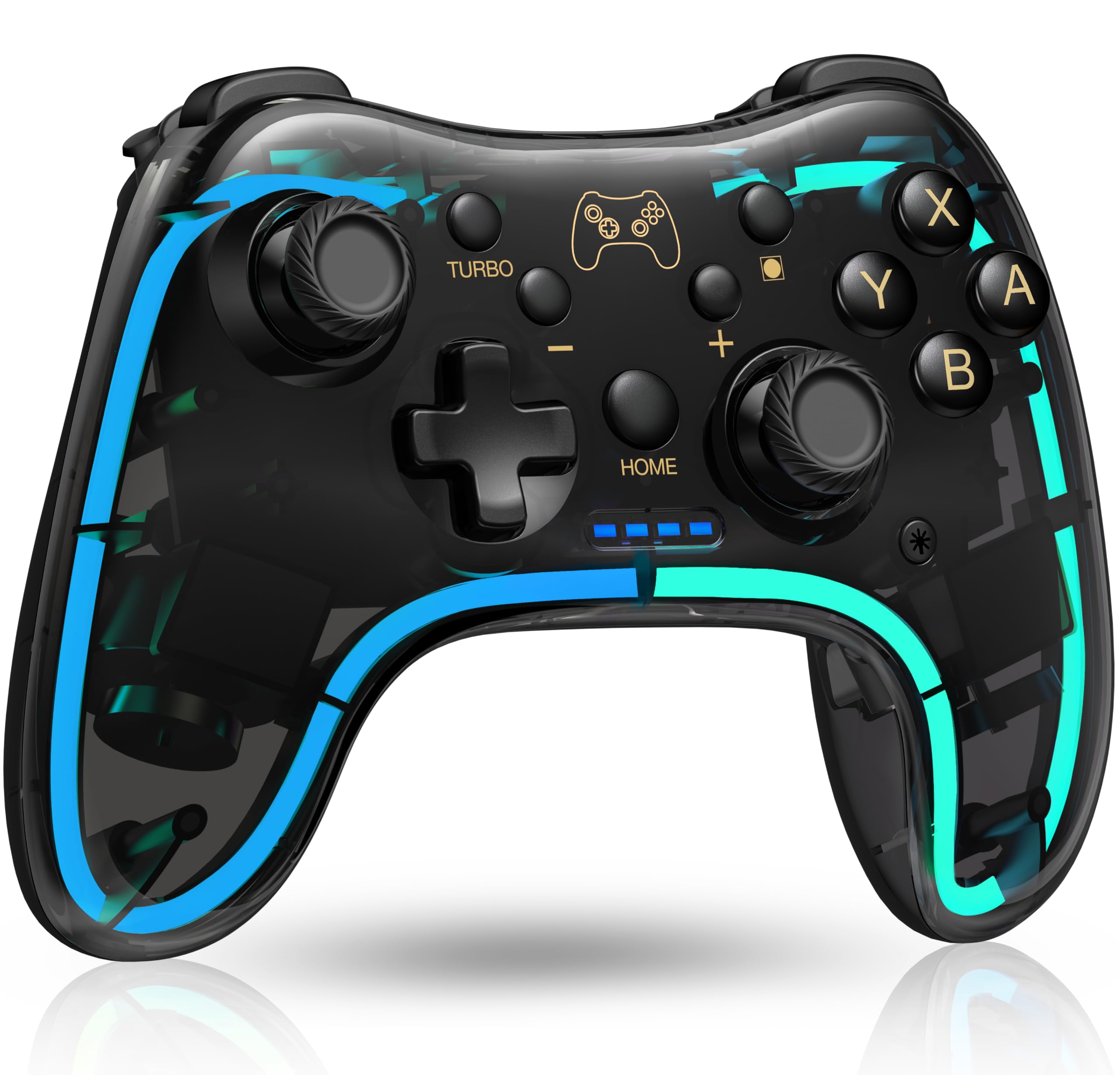 Wireless Switch Controller for Nintendo Switch/OLED/Lite - Pro Controller Replacement with RGB LED, Turbo & Vibration - Compatible with PC, Android & iOS - Perfect for Gaming, Streaming & Multiplayer Sessions