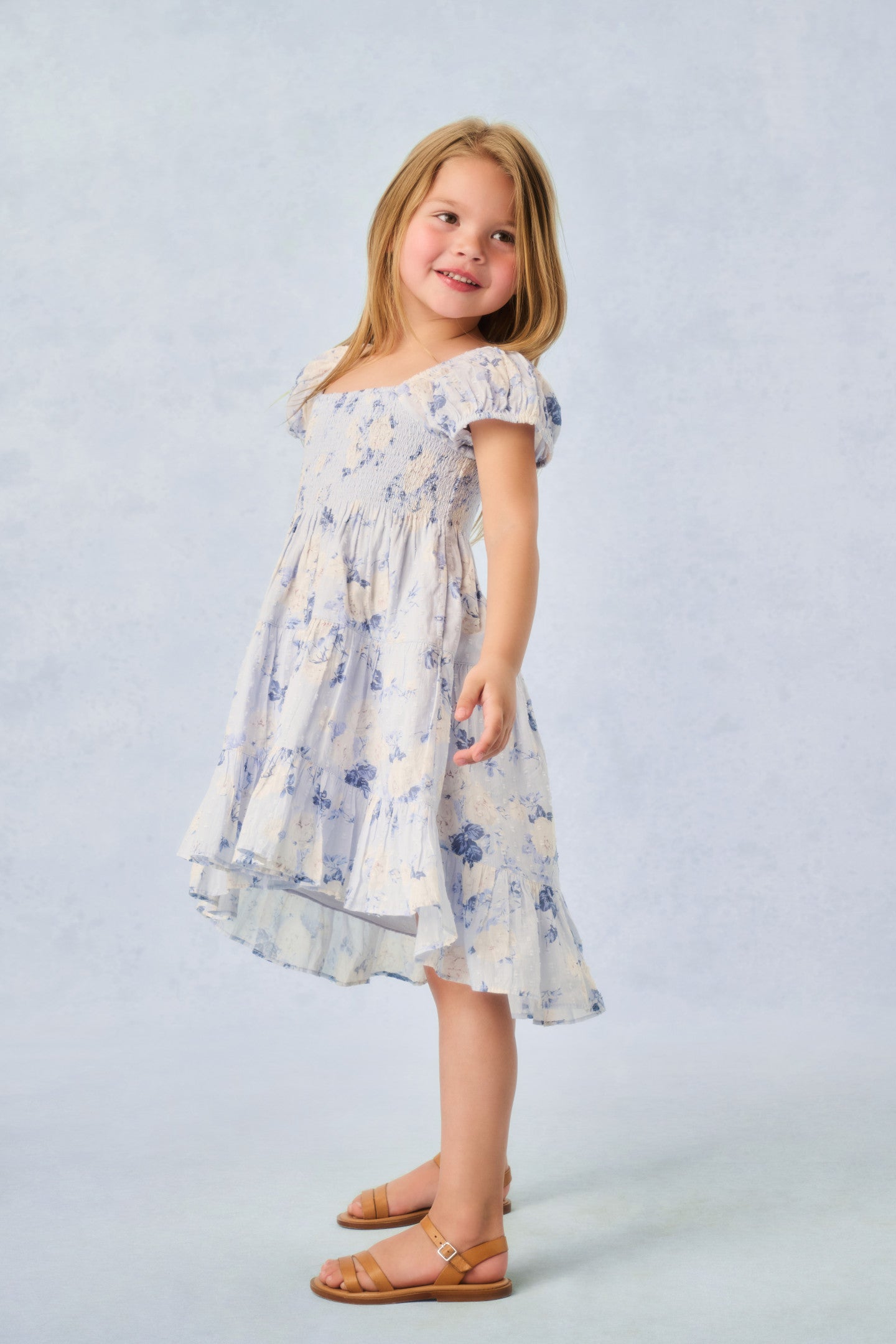 Muriella Floral Print Dress for Girls - Elegant & Comfortable Kids' Party Dress for Birthday, Easter & Special Occasions