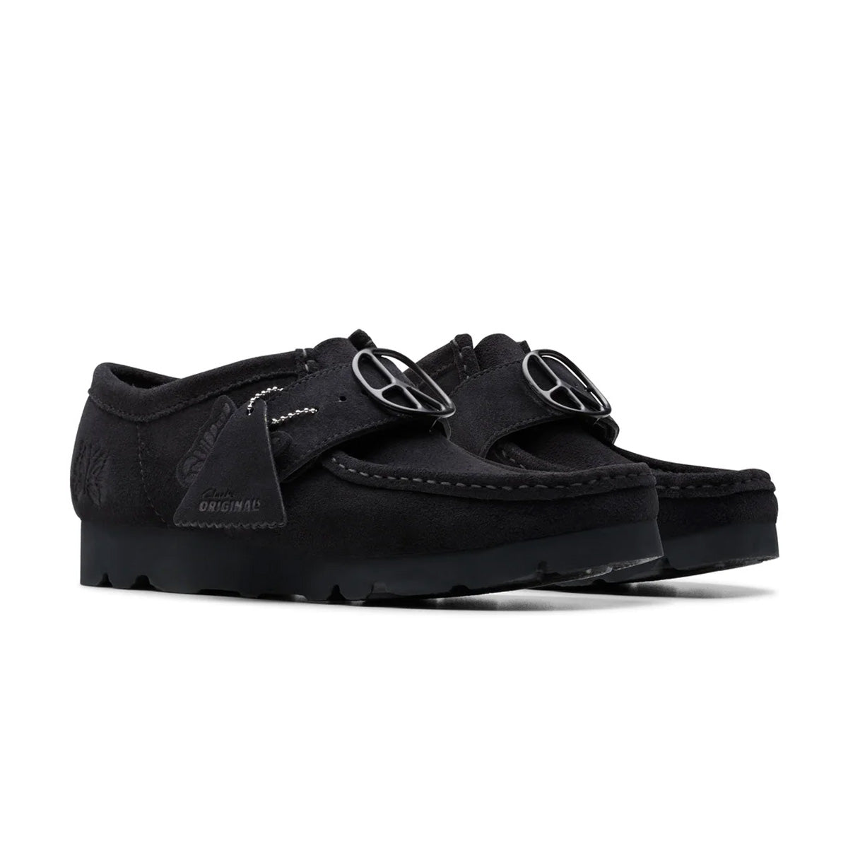 NEEDLES Walla Strap Low Sneakers - Black Suede Men's Casual Shoes for Streetwear & Everyday Comfort