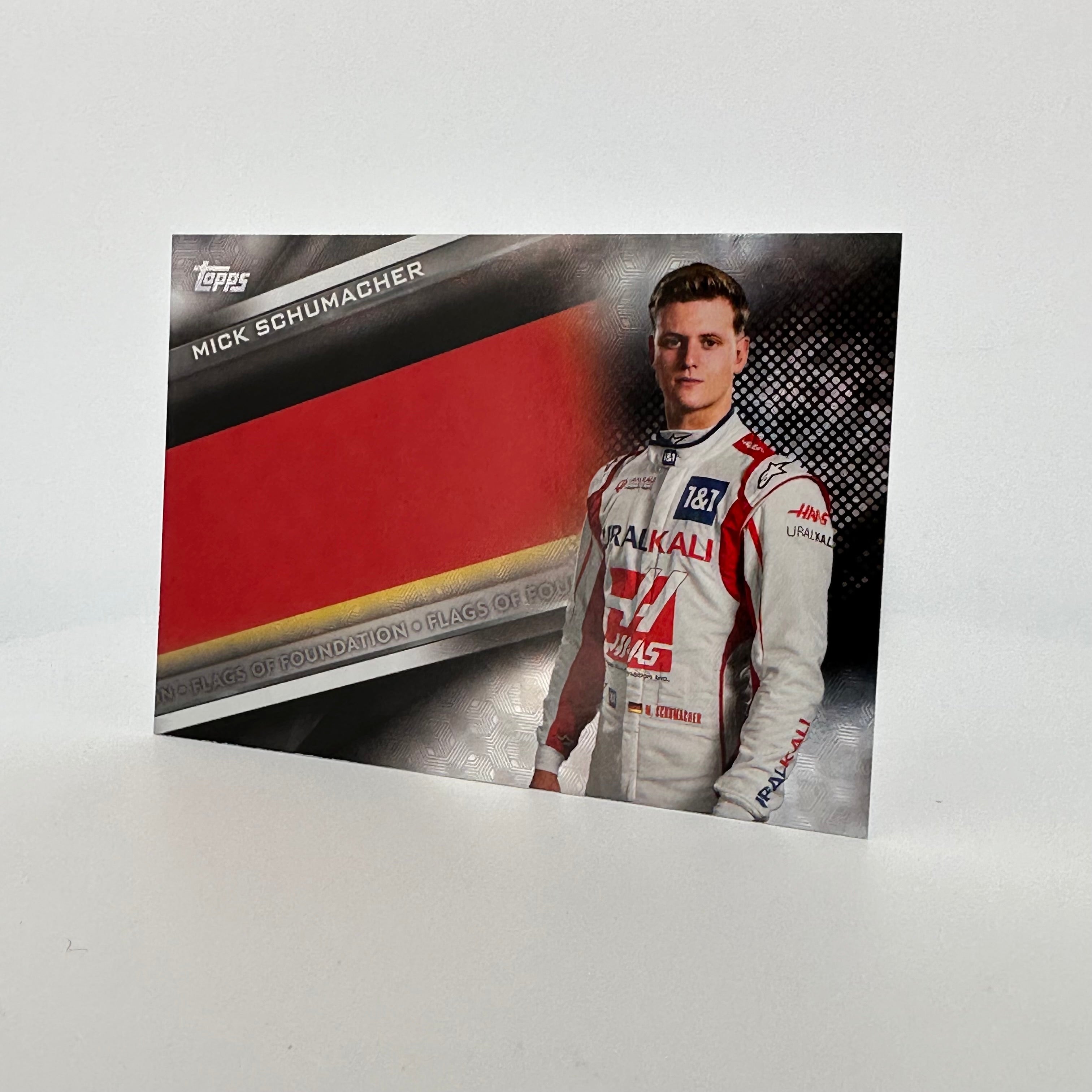 2021 Formula 1 Mick Schumacher Foilfractor #FF MS Flags of Foundation Card - Rare Collectible for F1 Fans, Sports Memorabilia & Trading Card Enthusiasts