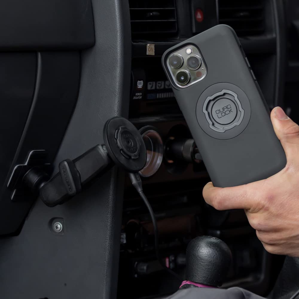 Quad Lock MAG Case for iPhone 14 Pro - Magnetic Phone Cover with Secure Grip & Wireless Charging | Perfect for Cycling, Running & Outdoor Adventures
