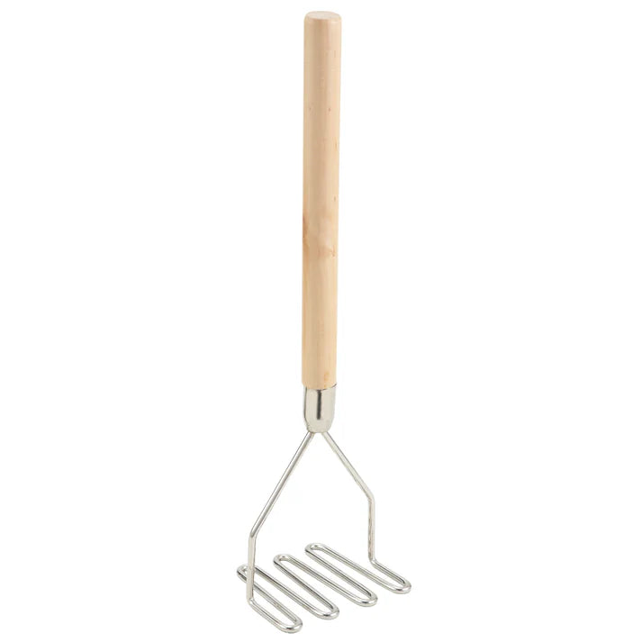 Winco 4.5 Inch Square Potato Masher with 17.75 Inch Handle - Stainless Steel Kitchen Tool for Mashing Potatoes, Vegetables & Fruits - Perfect for Home Cooking, Restaurants & Meal Prep