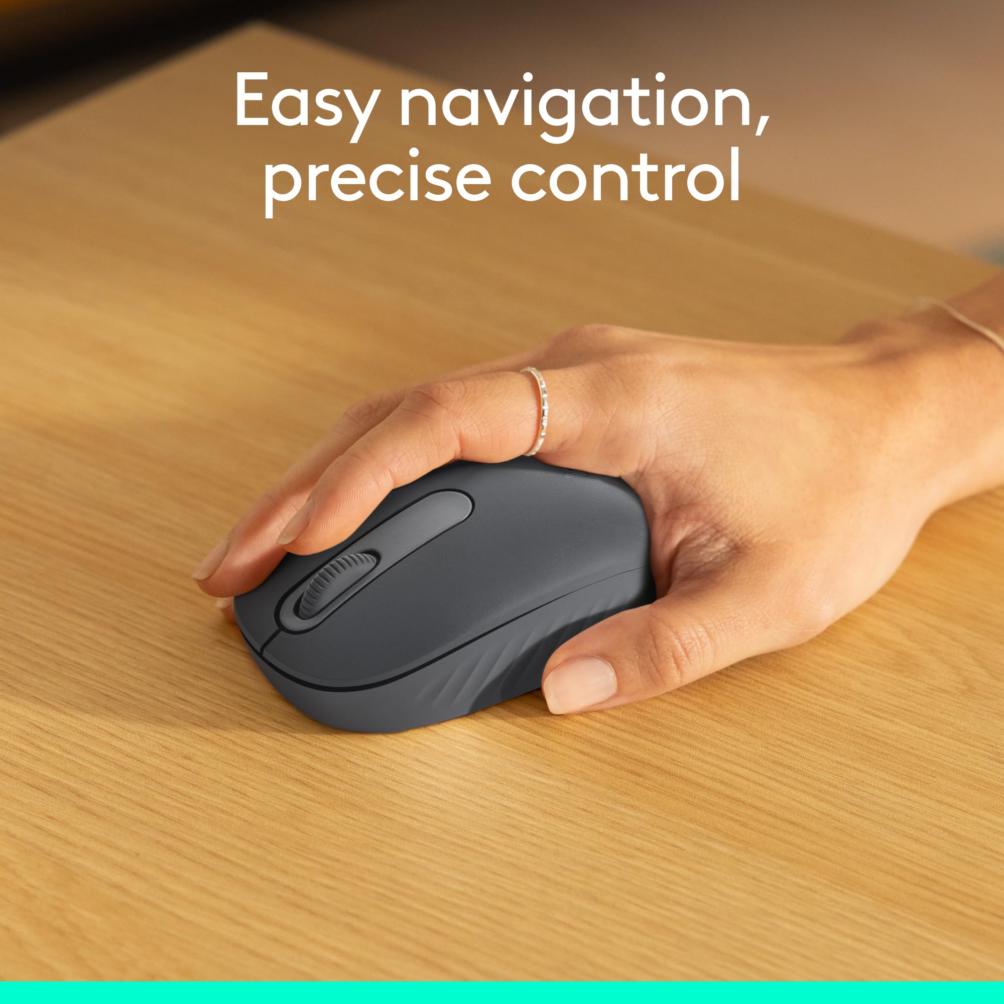 Logitech M196 Bluetooth Wireless Mouse - Compact & Portable for Laptops, Tablets, PC, Mac (Windows/macOS) | 12-Month Battery Life | Smooth Tracking | Graphite | Perfect for Office, Travel & Remote Work