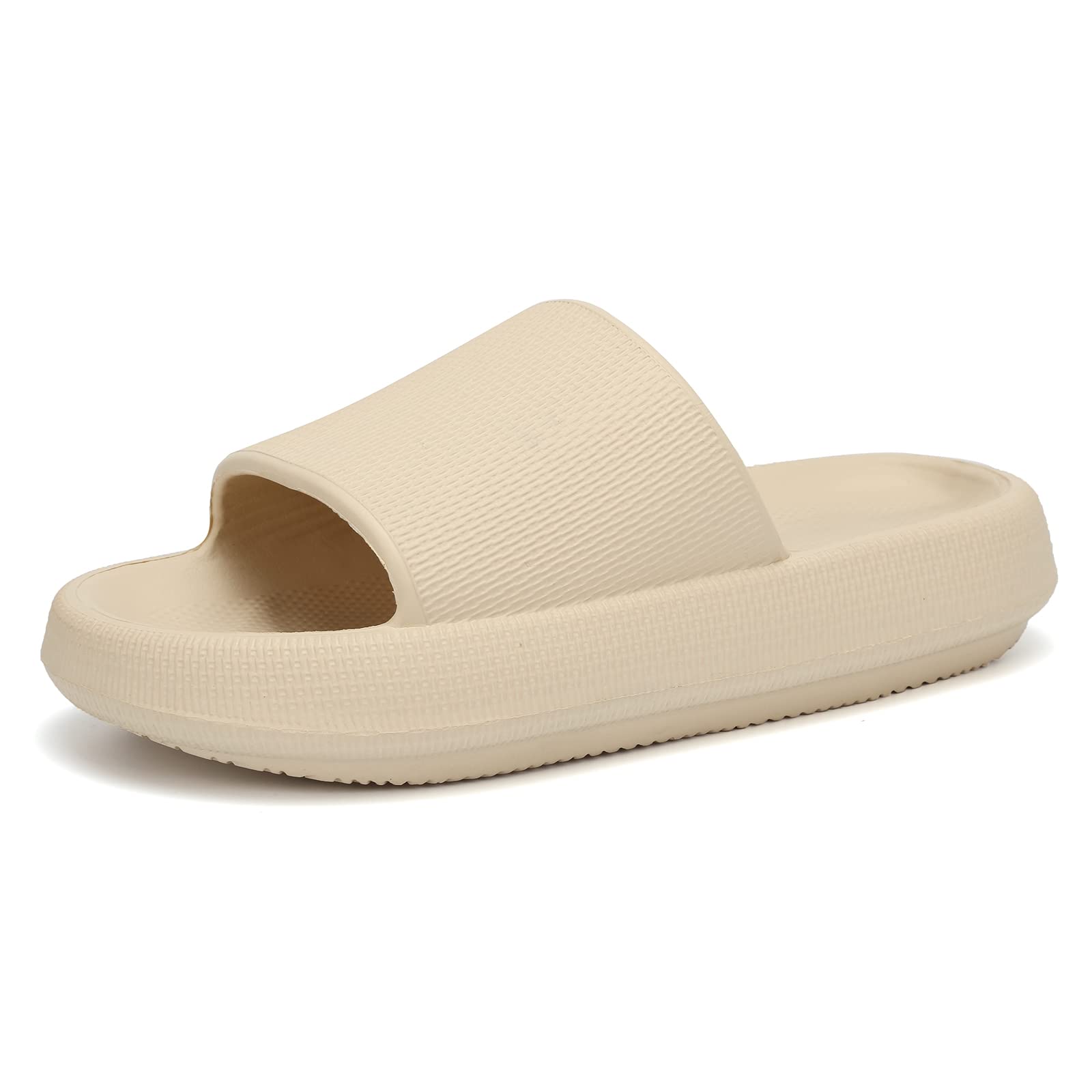 EQUICK Cloud Slides Pillow Slippers for Women and Men - Ultra Soft Bathroom Sandals with Cushioned Thick Sole | Indoor & Outdoor Shower Slippers | Perfect for Home, Spa, and Beach Use