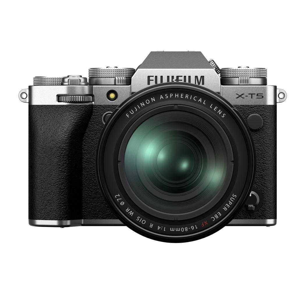 FUJIFILM X-T5 Mirrorless Digital Camera with 16-80mm Lens Kit - Silver | Professional Travel & Street Photography Camera for Vloggers & Content Creators