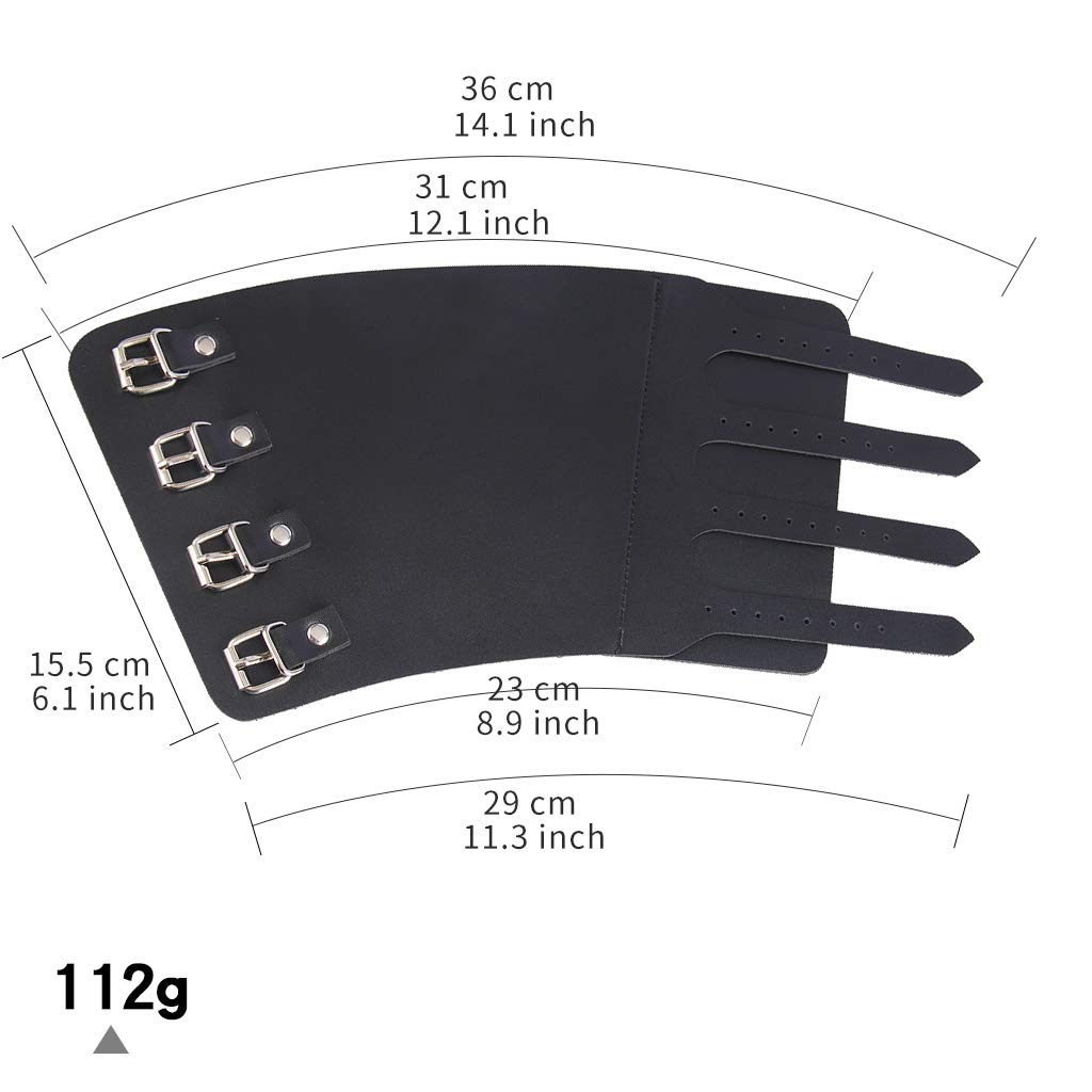 AZORA Genuine Leather Gauntlet Wristband - Medieval Bracers Armor Set with Adjustable Buckle (2 Pieces) - Perfect for LARP, Cosplay, Renaissance Fairs & Historical Reenactments