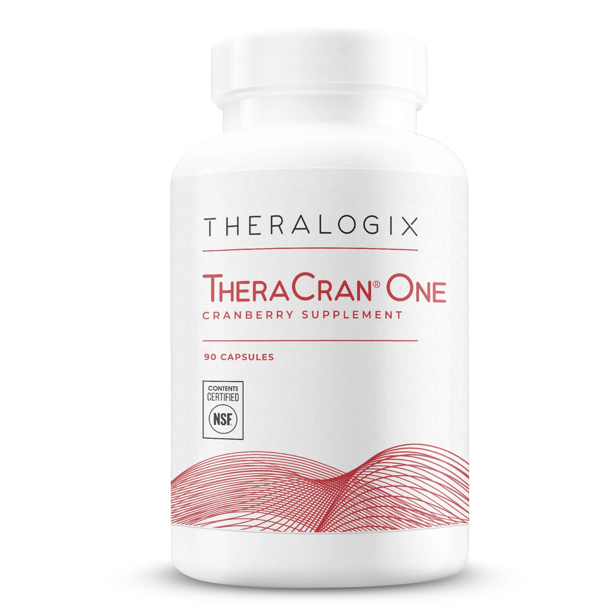 Theralogix TheraCran One Cranberry Capsules - 90-Day Supply (90 Count) - Urinary Tract Health Supplement for Men & Women - 36mg Soluble PACs per Capsule - NSF Certified - Supports Bladder & Kidney Health - Perfect for Daily Wellness & Travel