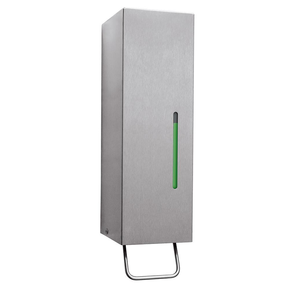 Bobrick B26637 TrimLine Series 34 oz. Foam Soap Dispenser - Surface Mounted, Satin Finish | Ideal for Commercial Restrooms, Hospitals, and Public Washrooms