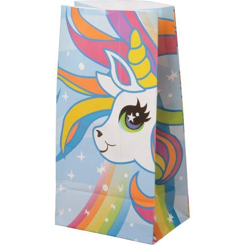 11 Dozens Bulk Unicorn Paper Bags - Cute Party Favor Bags for Birthday, Baby Shower & Wedding Decorations - Eco-Friendly Gift Bags for Kids & Adults