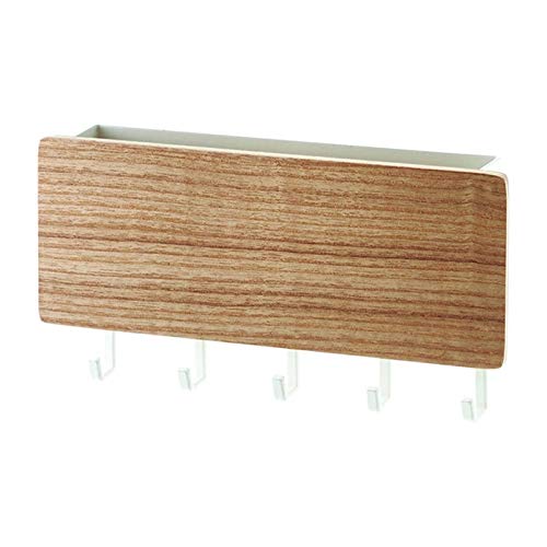 Wooden Wall Shelf Organizer - Decorative Wall-Mounted Storage Box & Key Hanger for Home, Office, Bedroom (Color: Brown) | Perfect for Entryway Organization, Jewelry Display & Small Item Storage