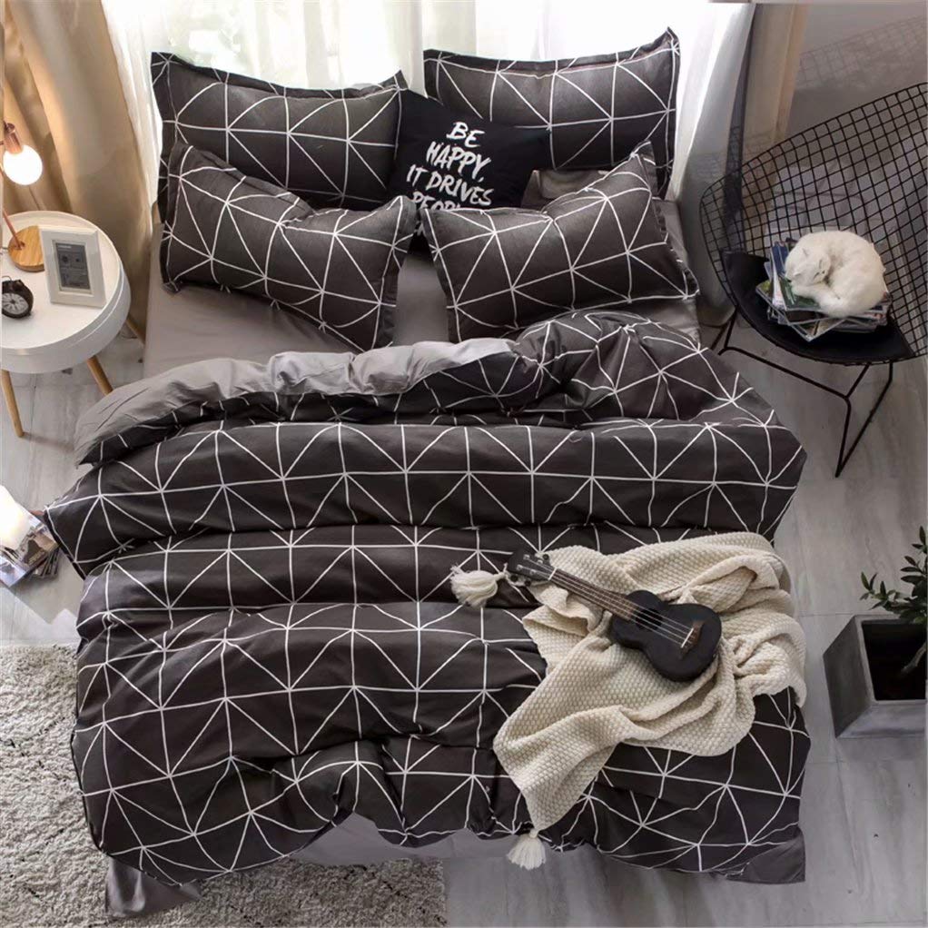 3-Piece Geometric Duvet Cover Set for Kids & Adults - Twin Size 59