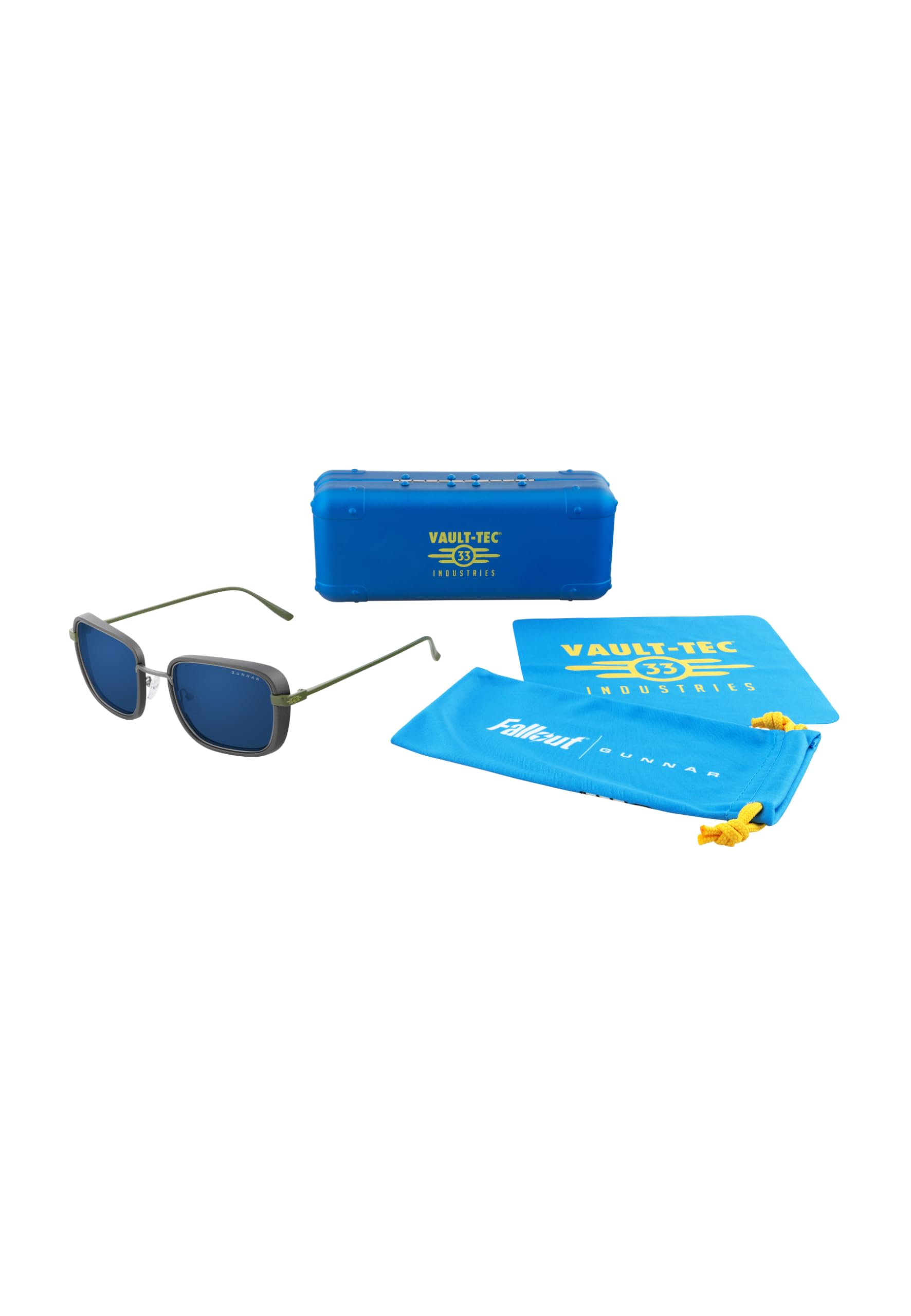 Fallout GUNNAR Gaming & Computer Blue Light Blocking Glasses - Vault 33 Exclusive with Patented Lens Tech - Reduce Eye Strain for Gamers & Office Workers
