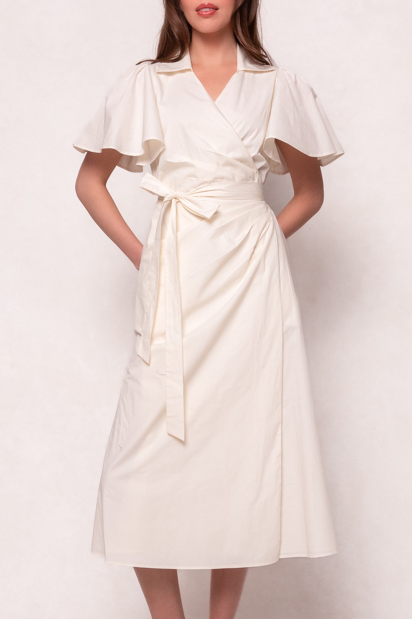 Ivory Shelby Dress - Elegant Flowy Midi Dress for Women | Perfect for Weddings, Parties & Special Occasions