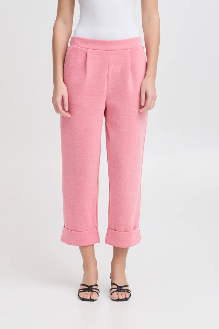 Stylish Penny Cropped Pants for Women - Bright Rose Color | High-Waisted Comfortable Summer Casual Pants | Perfect for Office, Travel & Weekend Outfits