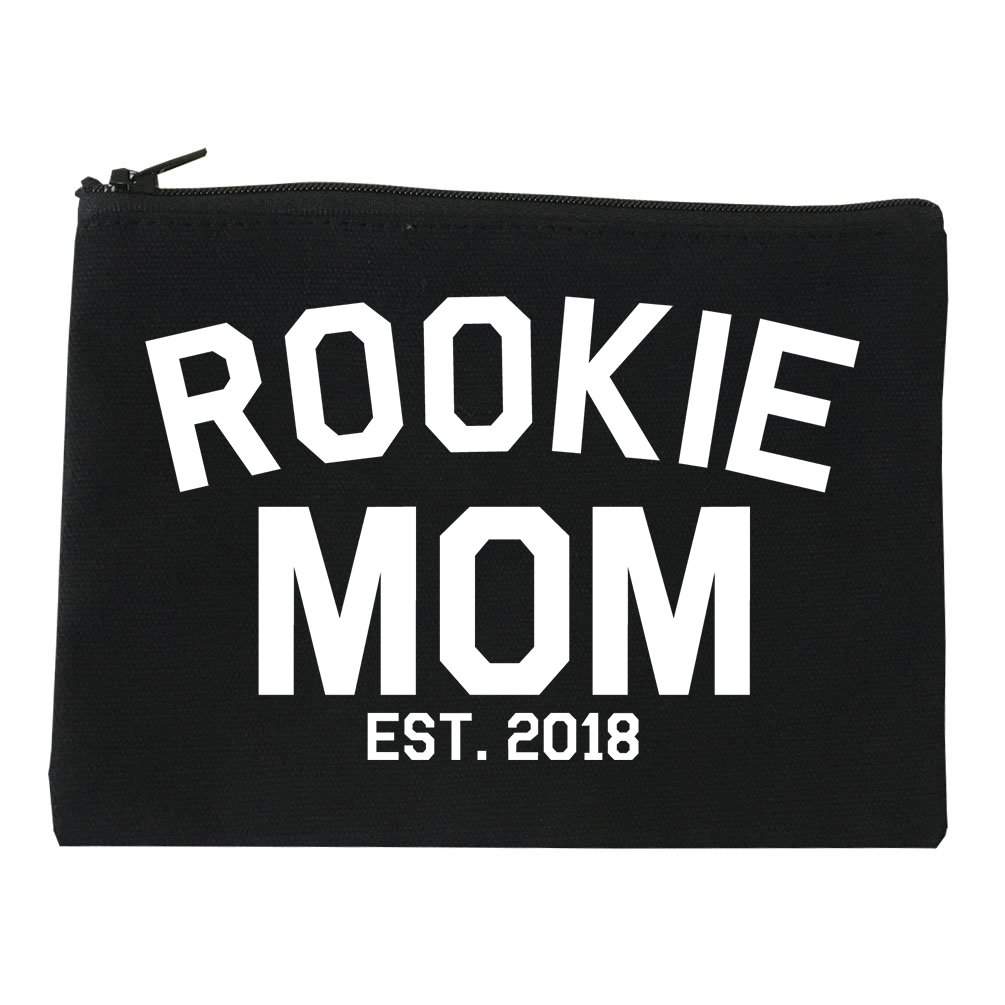 Rookie Mom Est 2018 Gift Cosmetic Makeup Bag - Waterproof Travel Organizer for Women | Perfect for Bridal Shower, Bachelorette Parties & Mother's Day Gifts