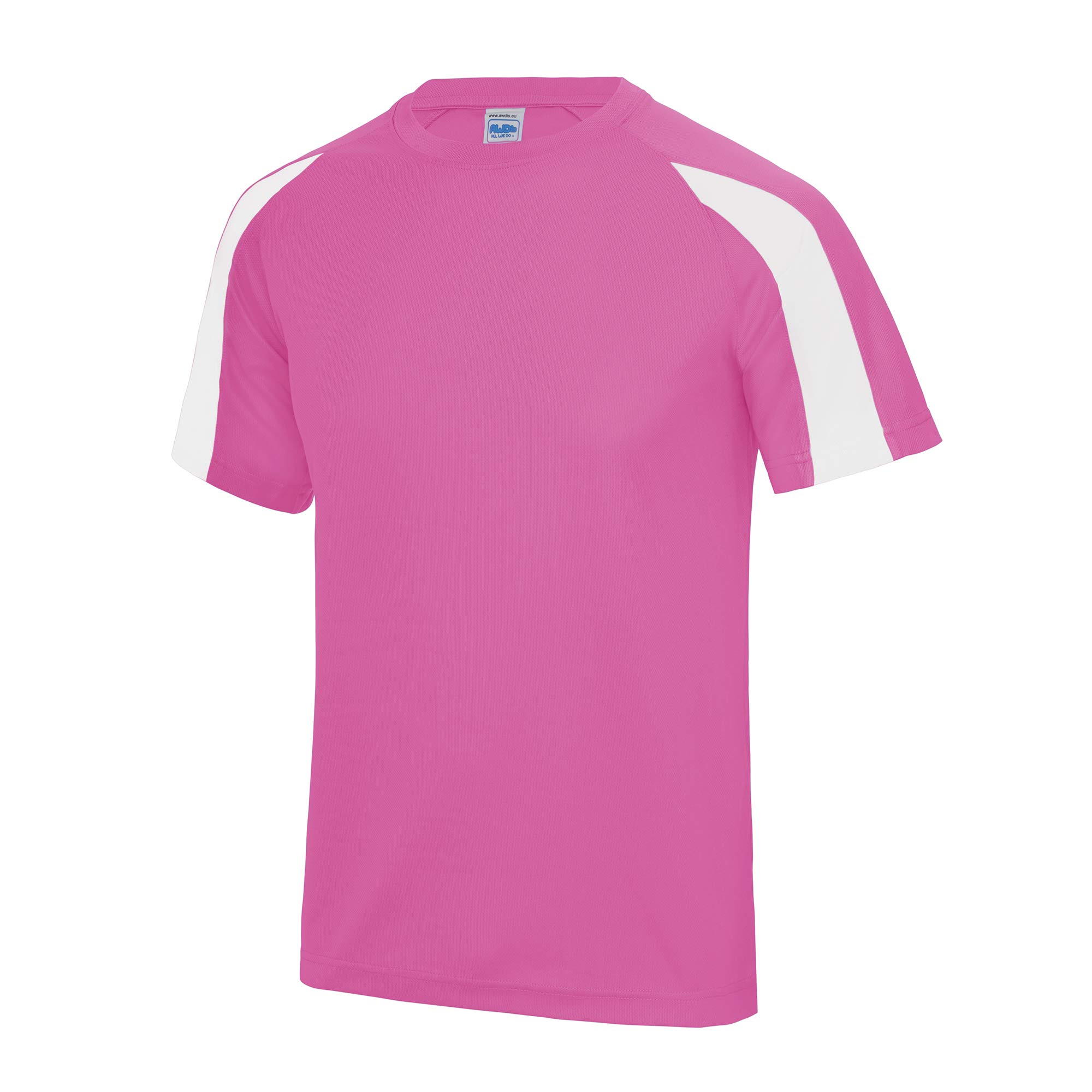 Just Cool Kids Big Boys Contrast Plain Sports T-Shirt - Breathable Cotton Athletic Tee for Boys Activewear - Perfect for Basketball, Soccer & Outdoor Play