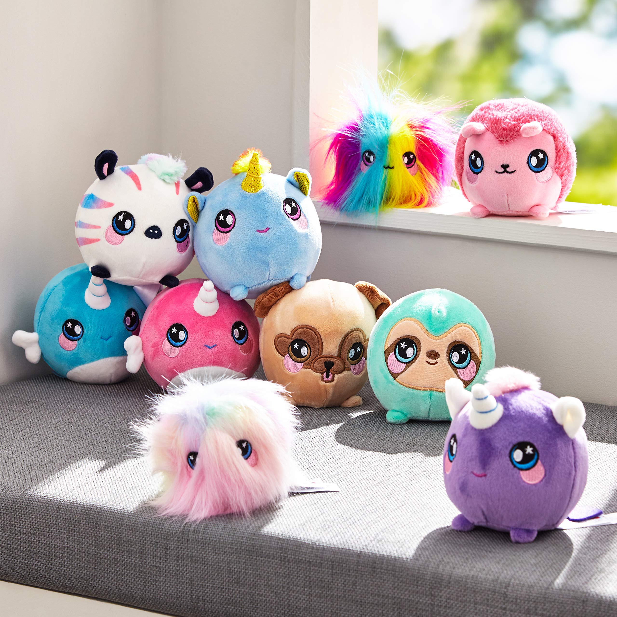 Squeezamals Narcissa Narwhal - 3.5 Inch Super Soft Squishy Foam Stuffed Animal Toy | Cute & Adorable Plush for Kids | Stress Relief, Gift Idea, Collectible, Cuddly Companion for Bedtime & Playtime