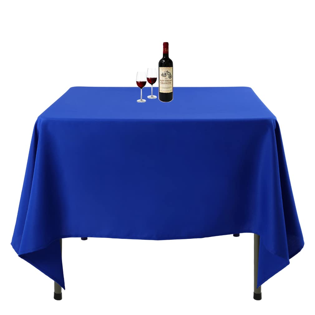 Royal Blue Square Tablecloth 85 x 85 Inch - Washable Polyester Table Cover for Square & Round Tables - Perfect for Wedding Decor, Restaurant Banquet, Party & Home Dining Decorations