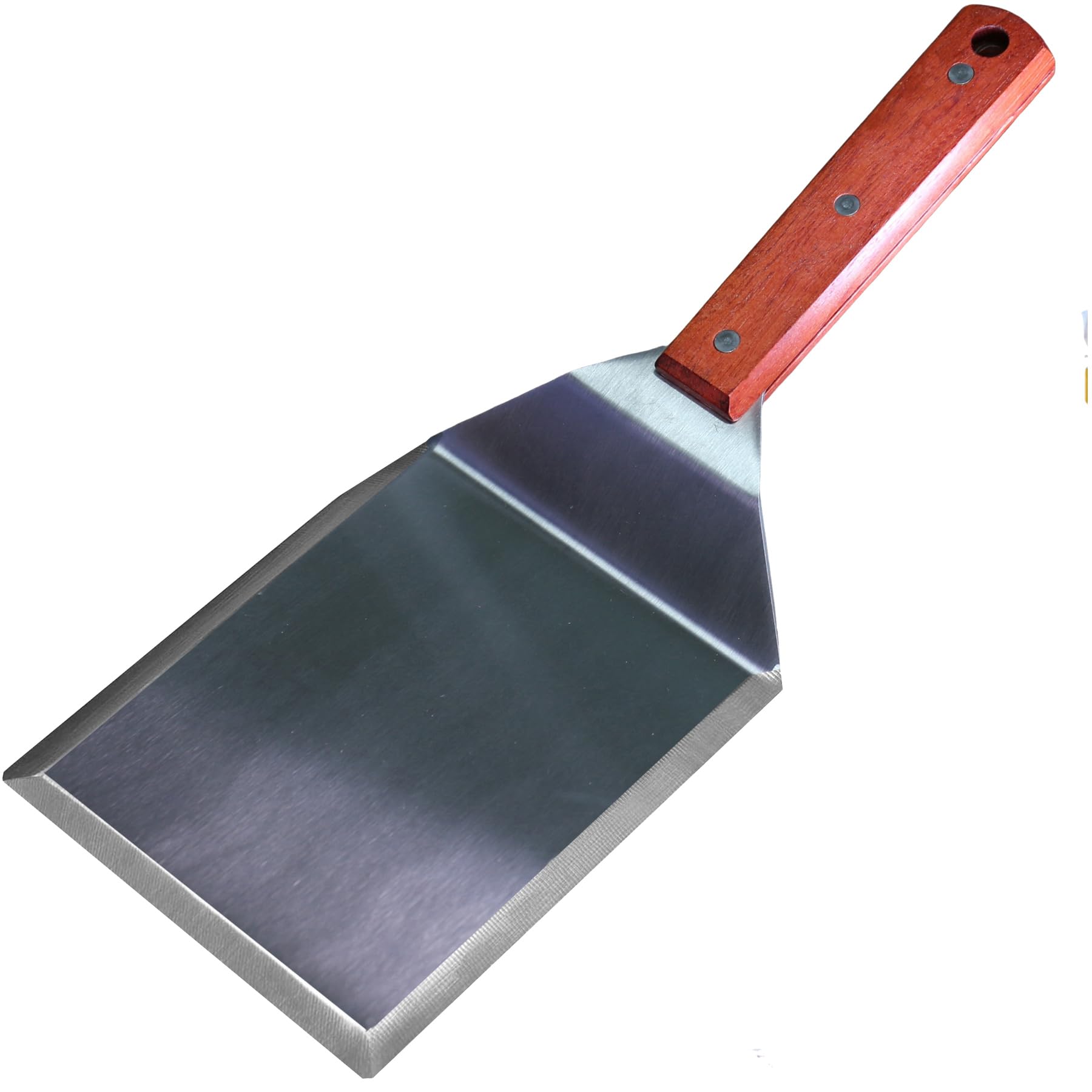 Extra-Wide Stainless Steel Spatula with Wooden Handle - 5x6