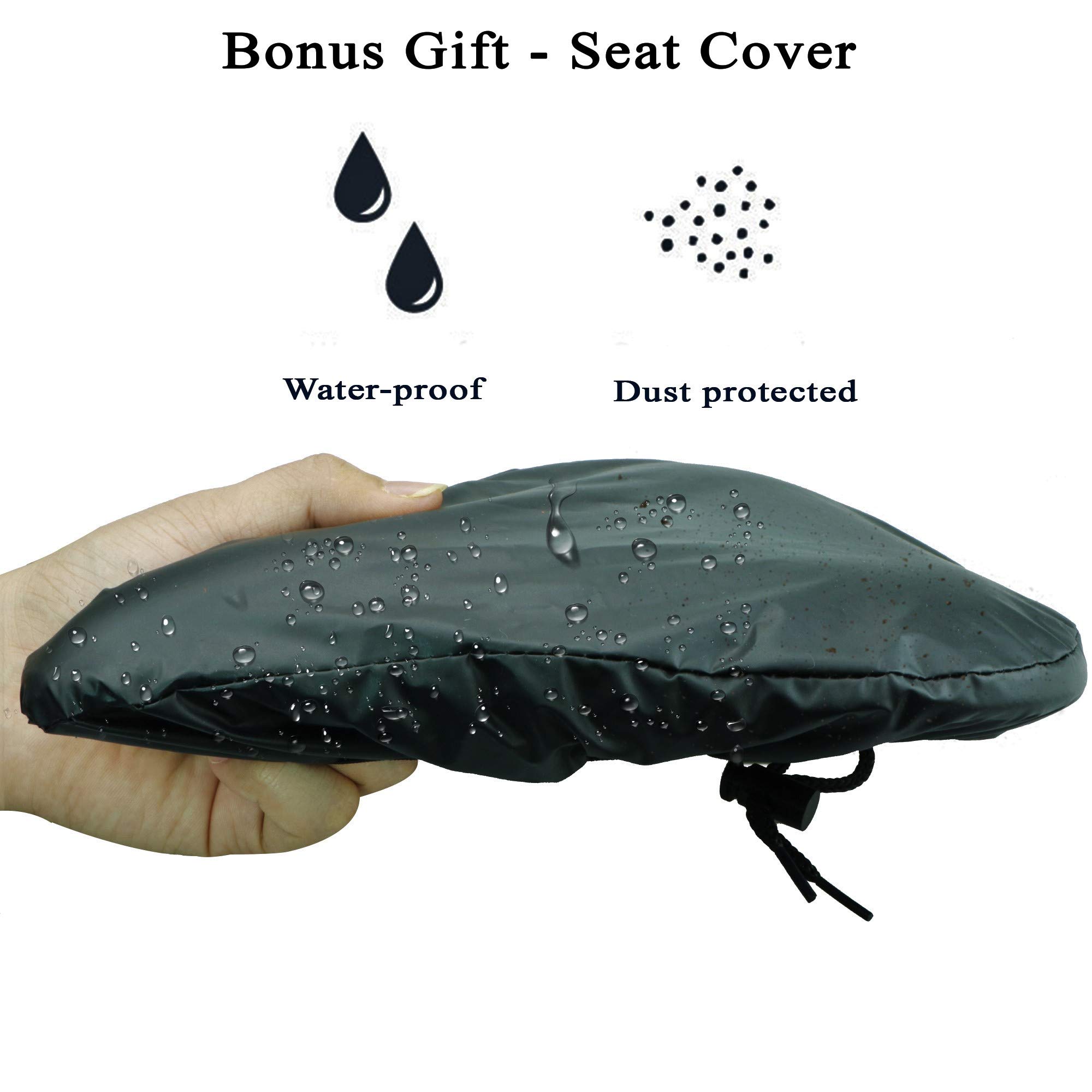 Premium Gel Bike Seat Cover - Extra Padded & Comfortable Bicycle Seat Cushion for Men & Women - Soft Silicone Cycling Seat Pad for Mountain/Road Bikes - Ideal for Outdoor Cycling, Stationary Bikes & Spin Classes - Relieves Pressure During Long Rides