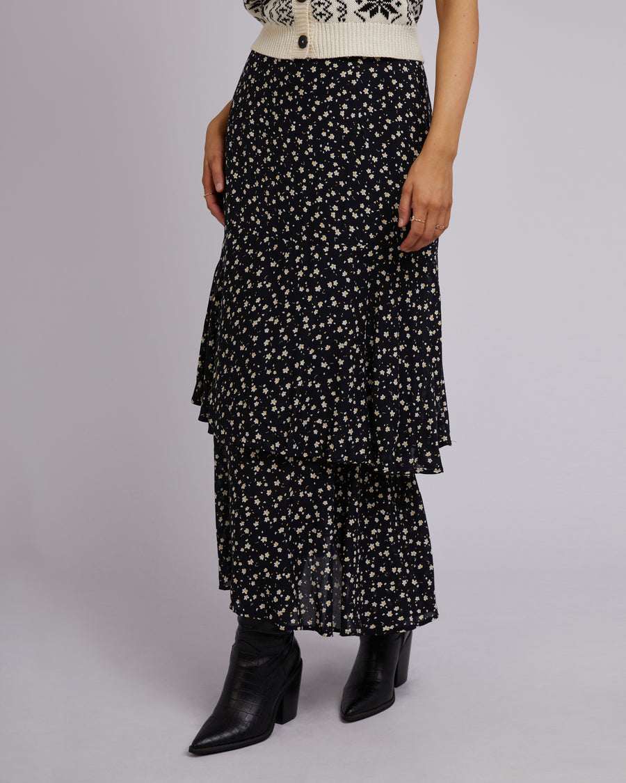 Elegant Lily Floral Maxi Skirt for Women - Summer Boho Beach Dress with Pockets | Perfect for Vacations, Weddings & Outdoor Events