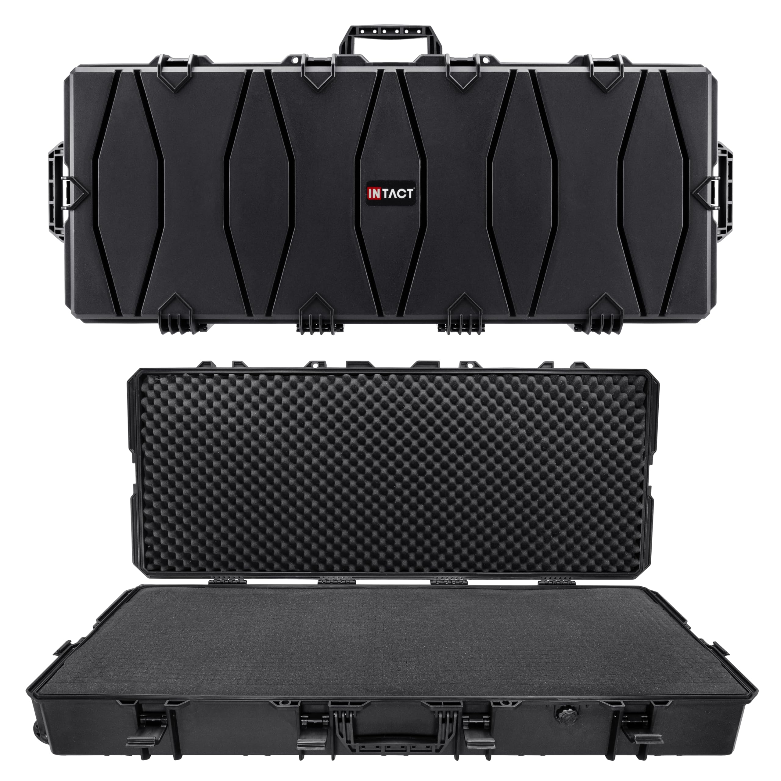 Eylar 48 Inch Rolling Hard Rifle Case - Lightweight Durable Gun Case with Stackable Foam Protection | Perfect for Firearm Storage, Hunting, Shooting Range & Air Travel