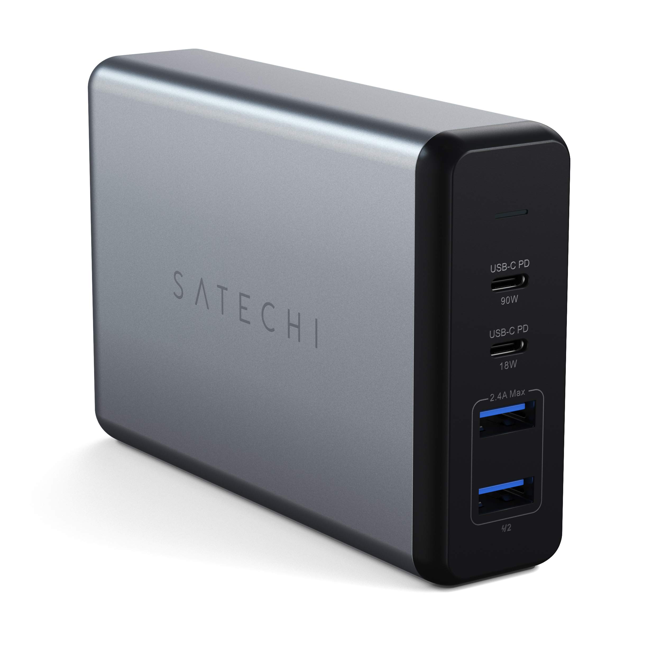 Satechi 108W Pro USB-C PD Desktop Charger with 2 USB-C & 2 USB-A Ports - Fast Charging for MacBook Pro/Air, iPad Pro/Air, iPhone 15 Series - Perfect for Home Office, Travel & Multi-Device Charging (US Plug)
