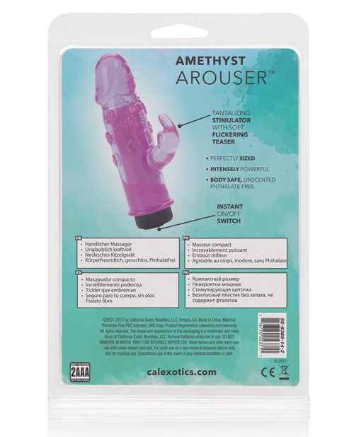 Amethyst Arouser 3in Purple - Natural Crystal Healing Wand for Meditation, Chakra Balancing & Energy Cleansing | Perfect for Reiki, Yoga & Spiritual Practices