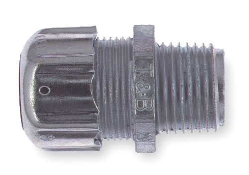 T&B Industrial Fitting 5240 Flexible Non-Insulated Liquidtight Conduit Connector - 4 Inch Trade Size, Straight Steel with Electroplated Zinc Coating - Ideal for Electrical Wiring, Cable Protection, and Hazardous Locations