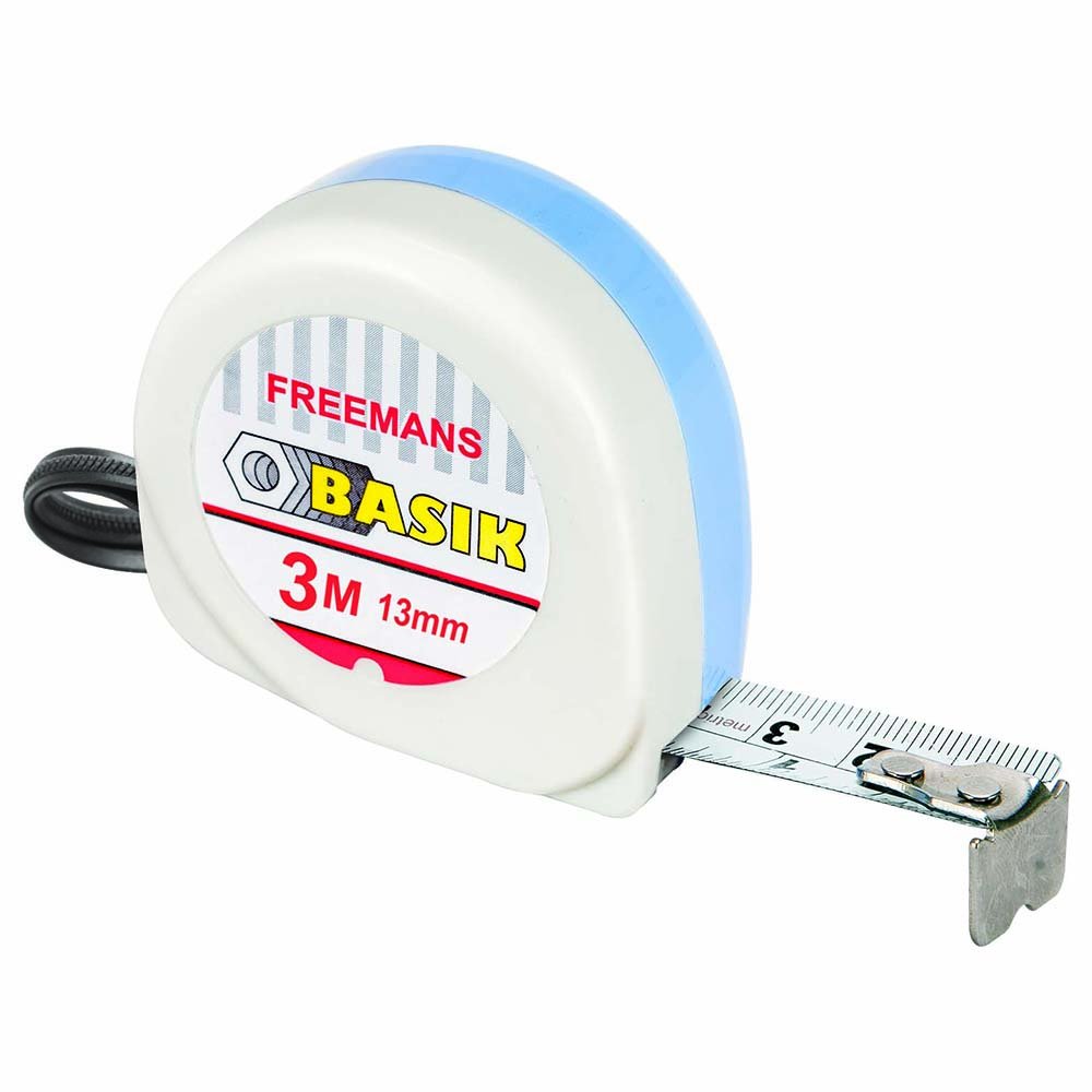Freemans Bkc313 Basik 3M 13mm Measuring Tape - Perfect for DIY Projects, Construction, and Home Improvement