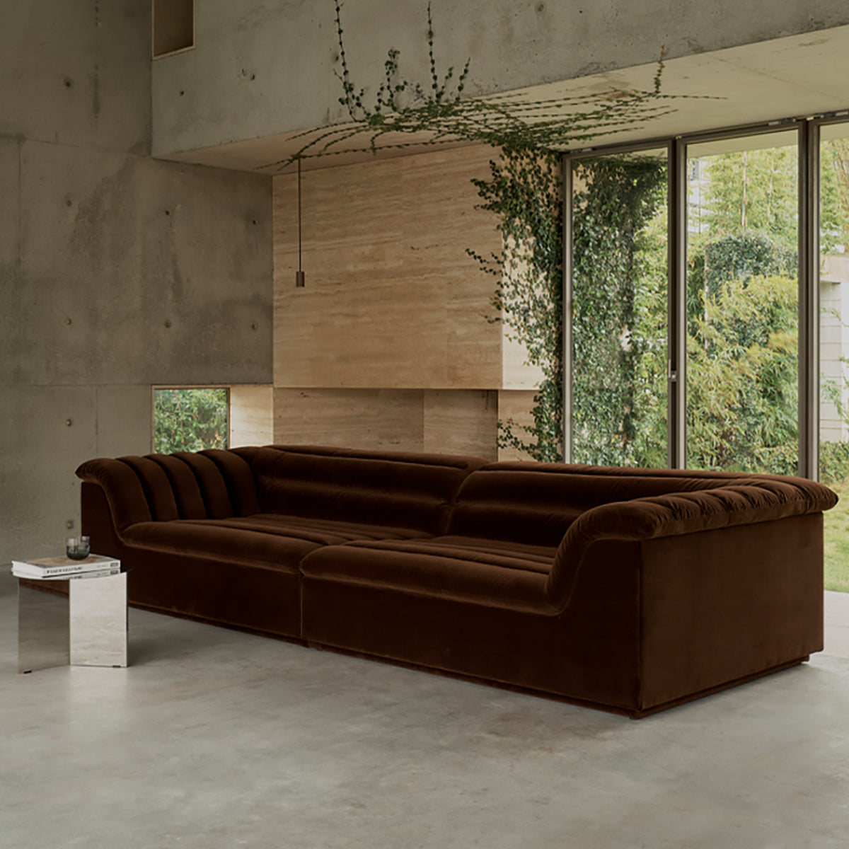 Avalon Piccolo 4-Seat Floating Sofa - Modern Outdoor/Indoor Sectional Couch for Patio, Poolside & Living Room Relaxation