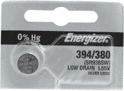 Energizer 394 Silver Oxide Watch Battery 1.55V - Long Lasting Power for Watches, Calculators & Small Electronics | Perfect Replacement for SR936SW, SR936, 394, 396
