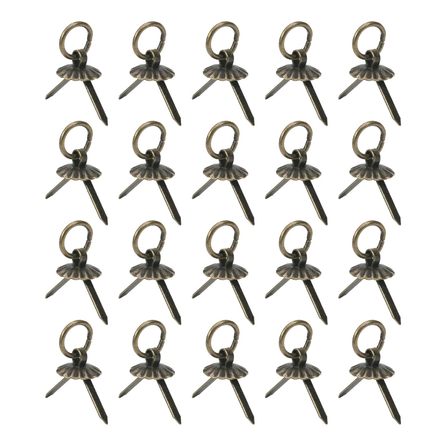 Antique Bronze U-Shape Pull Rings 50Pcs - Jewelry Box & Cabinet Handles