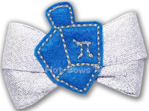 Hanukkah Dreidel Hair Bow Clip - Cute Holiday Hair Accessory for Kids & Toddlers - Perfect for Hanukkah Parties & Festive Celebrations
