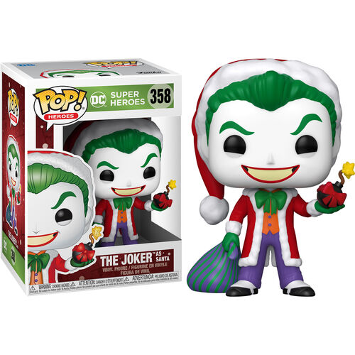 DC Comics Holiday Pop! Vinyl Figure - Joker as Santa Claus Collectible [358] - Perfect for Christmas Decorations & DC Fans Gift Ideas