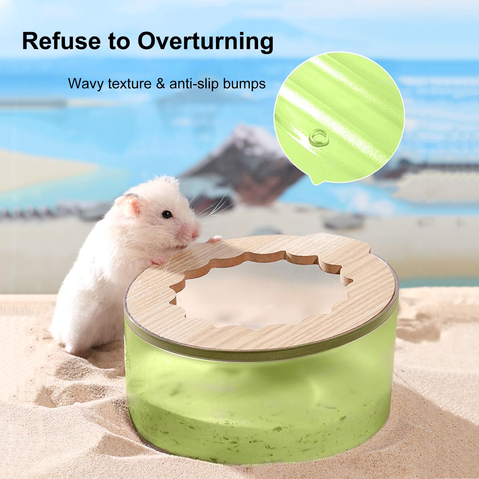 Premium Hamster Sand Bath Box - Small Animal Bathing Container for Dwarf Hamster, Syrian Hamster & Gerbil | Easy to Clean Cage Accessories | Perfect for Playtime & Grooming in Pet Habitats