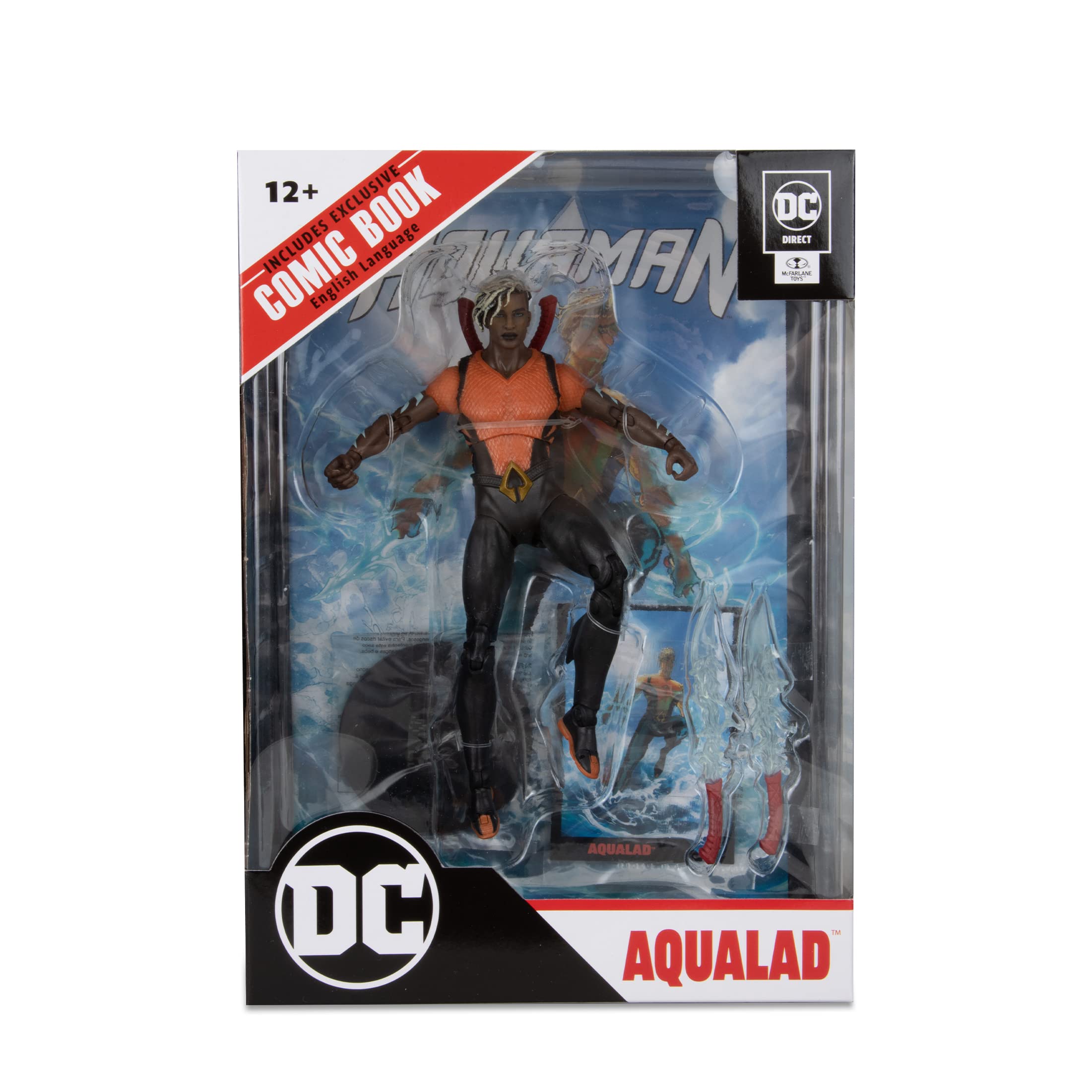 McFarlane Toys DC Direct Page Punchers Aqualad 7-Inch Action Figure with Aquaman Comic | Collectible Superhero Toy for Display & Play | Perfect for DC Fans, Collectors & Gift Giving
