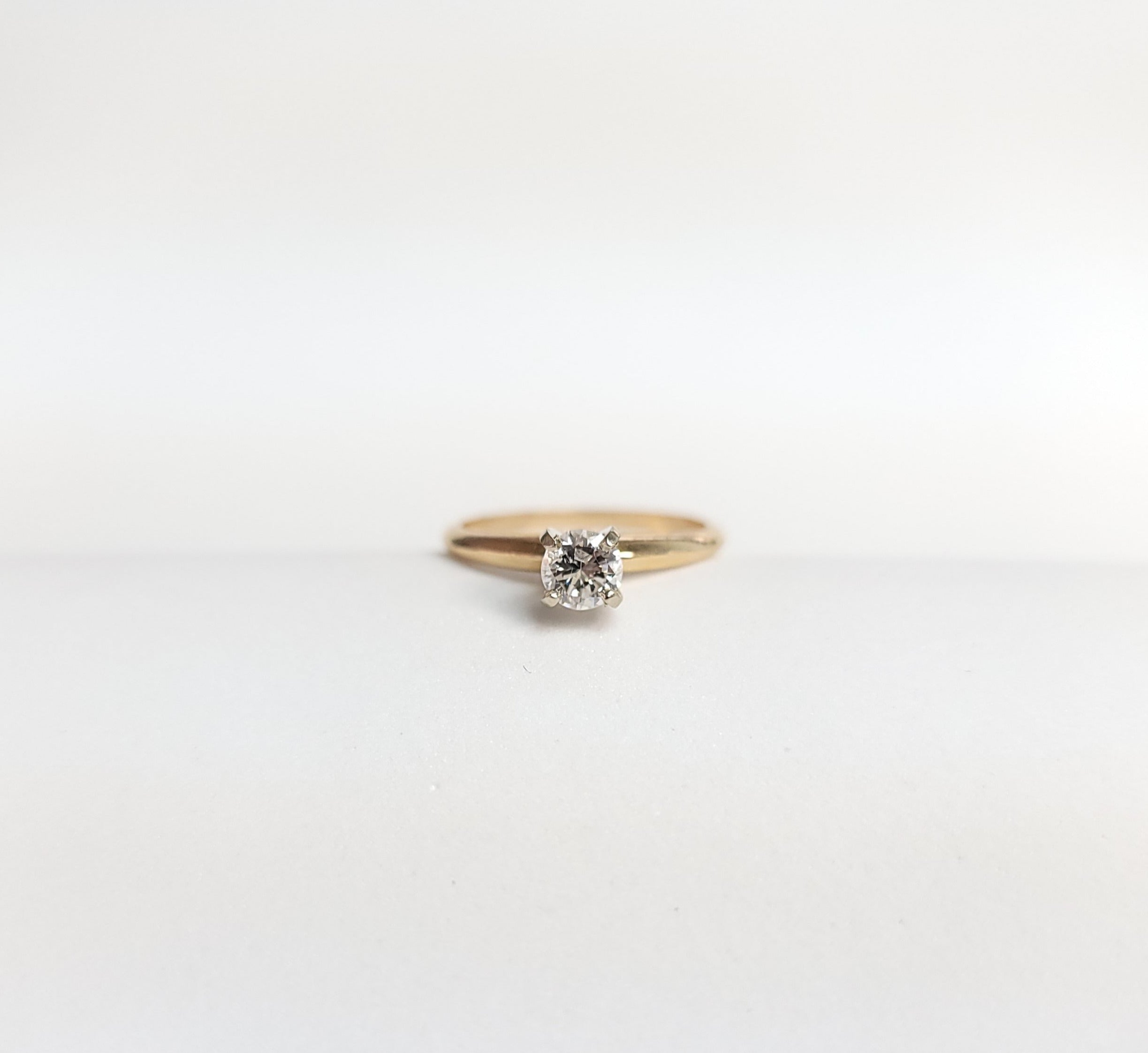 0.50 Carat Solitaire Diamond Engagement Ring - 14K Yellow Gold - Perfect for Proposals, Anniversaries & Romantic Occasions