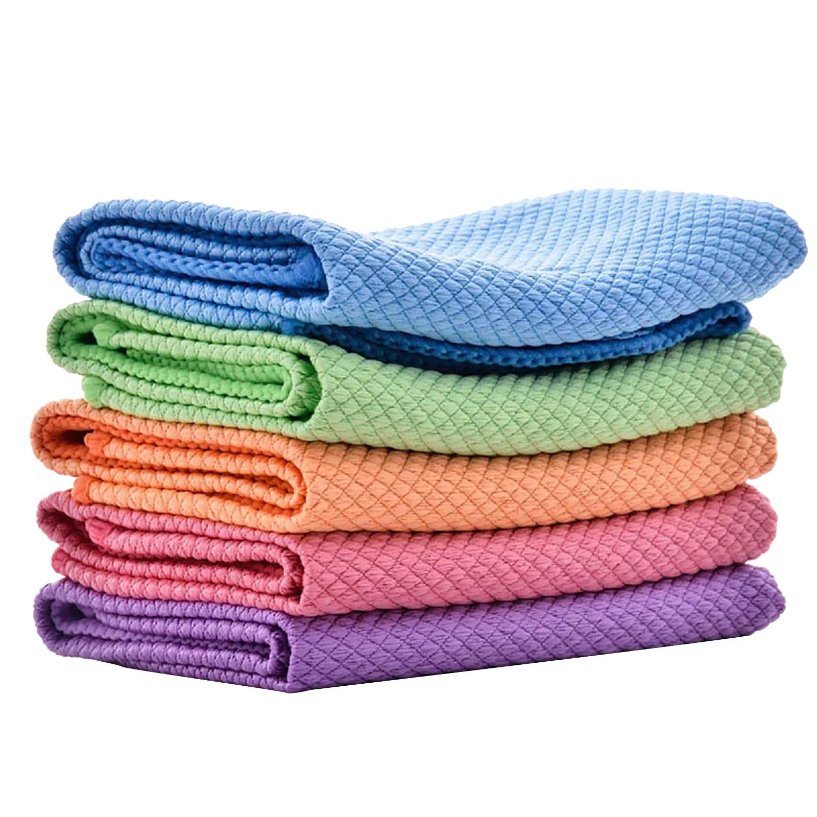 Premium Microfiber Dish Cloths - Super Absorbent & Reusable Kitchen Towels for Washing Dishes, Cleaning Countertops & Drying Utensils - Perfect for Everyday Kitchen Use & Eco-Friendly Cleaning