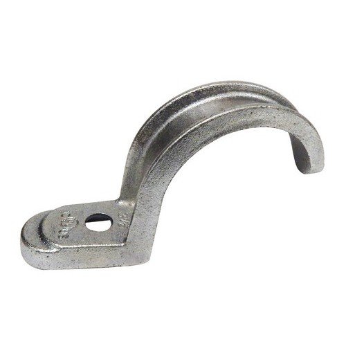 Morris 19524 1-Inch Malleable Iron Rigid Pipe Strap with Single Hole - Heavy Duty Pipe Hanger for Plumbing, HVAC, and Electrical Conduit Installation