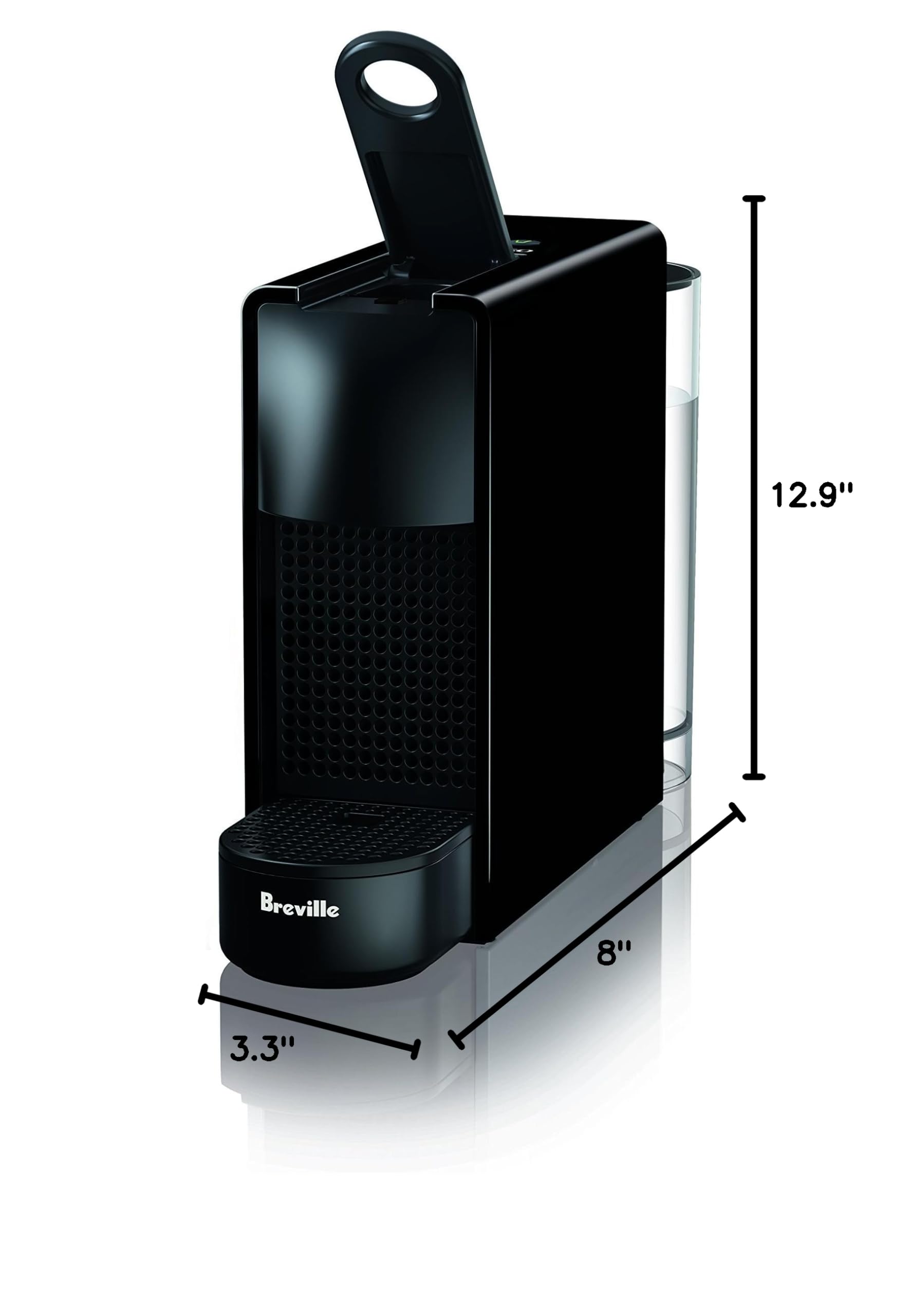 Nespresso Essenza Mini Espresso Machine by Breville with Milk Frother - Compact 20.3oz Coffee Maker in Piano Black | Perfect for Home, Office & Small Spaces