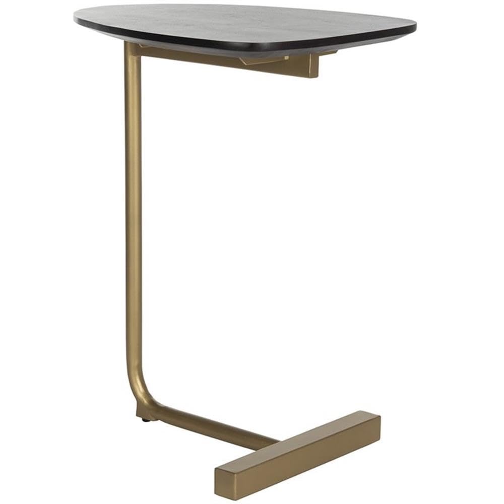 Black and Gold Home Square Accent End Table Set of 2 - Modern Side Tables for Living Room, Bedroom, or Office Decor