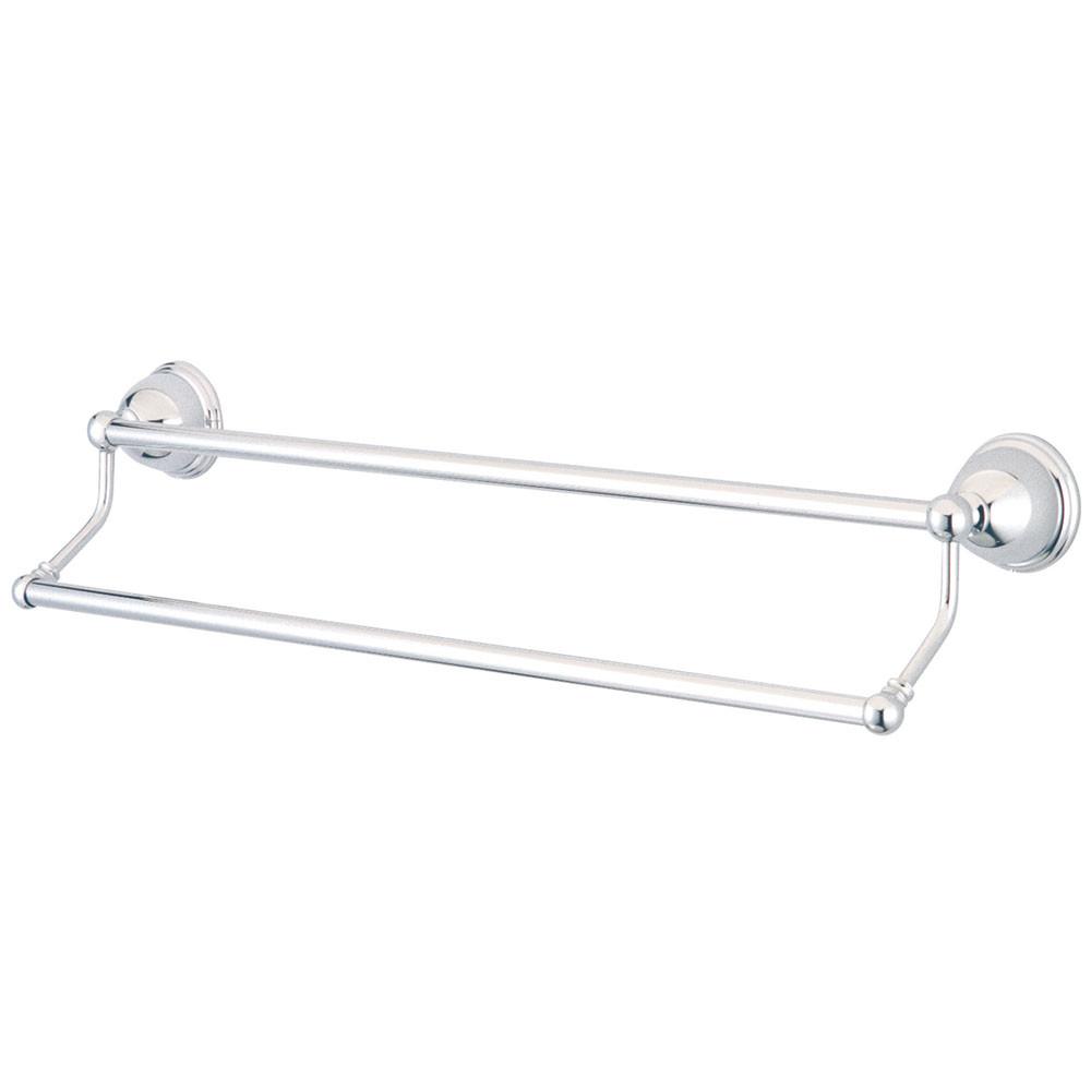 Chrome 24-Inch Double Towel Bar - Heavy Duty Bathroom Towel Rack with Rust-Resistant Finish (BA3963C) - Perfect for Modern Bathrooms, Spas, and Guest Rooms