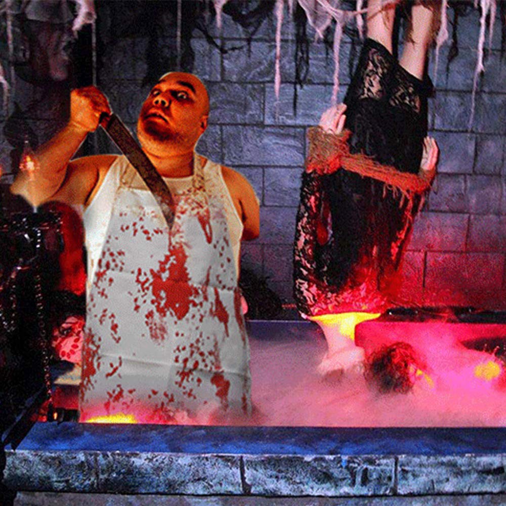 Scary Blood Splatter Halloween Apron for Murder Mystery & Cosplay