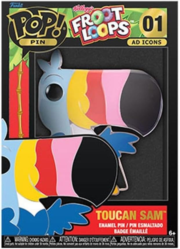 Funko Pop! Sized Pins - Toucan Sam from Fruit Loops Cereal | Collectible Enamel Pins for Backpacks, Jackets & Pin Collections