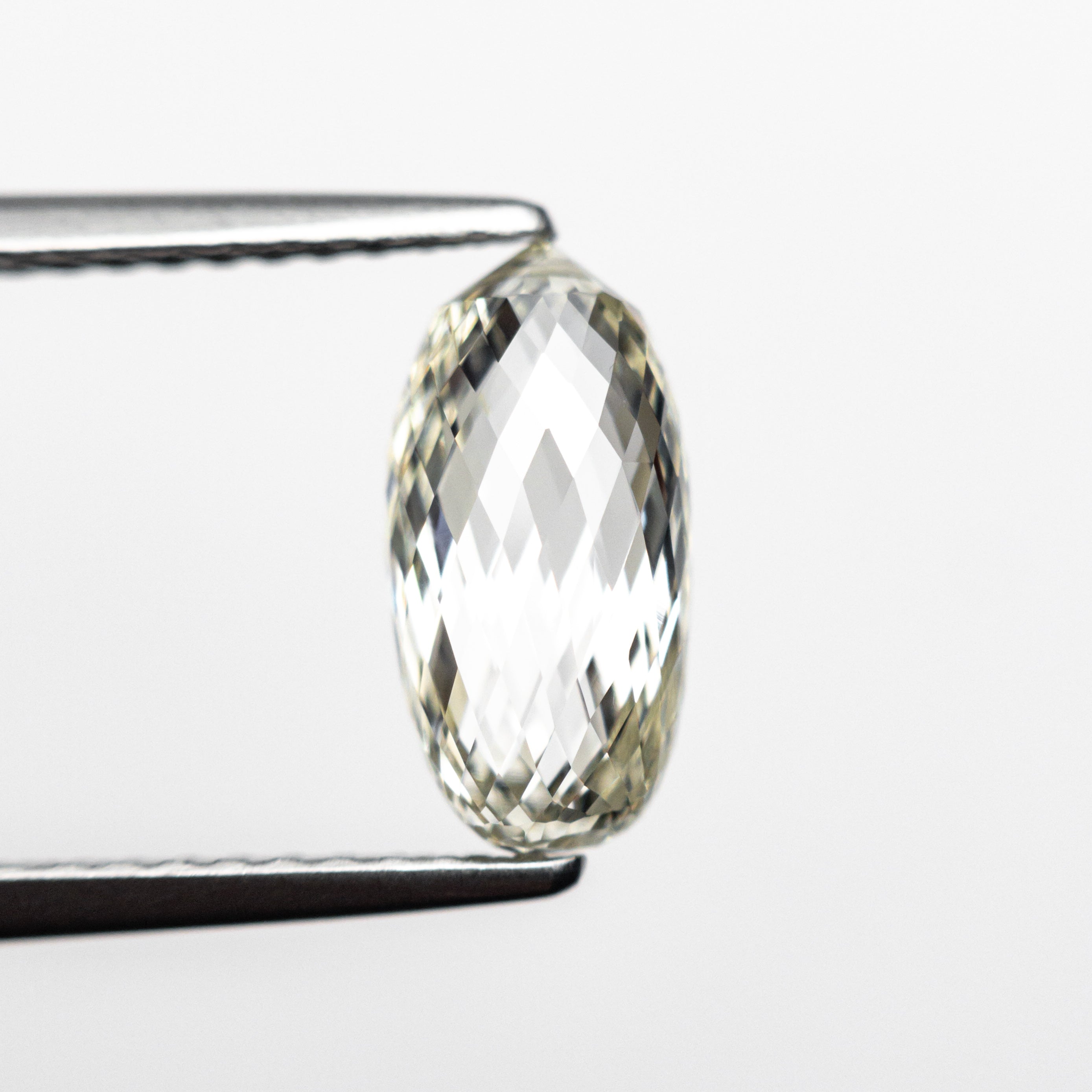 2.03ct Oval Briolette Cut Natural Diamond - 10.04x4.88x4.35mm VVS Clarity O-P Color | Loose Gemstone for Jewelry Making, Engagement Rings & Necklace Pendants