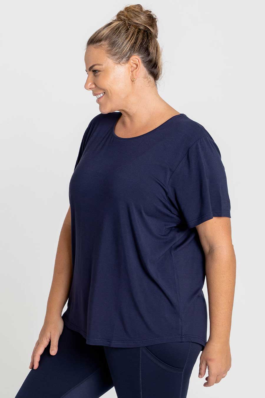 Classic Bamboo T-Shirt for Men - Soft & Breathable Navy Blue Tee - Perfect for Casual Wear, Yoga & Eco-Friendly Lifestyle