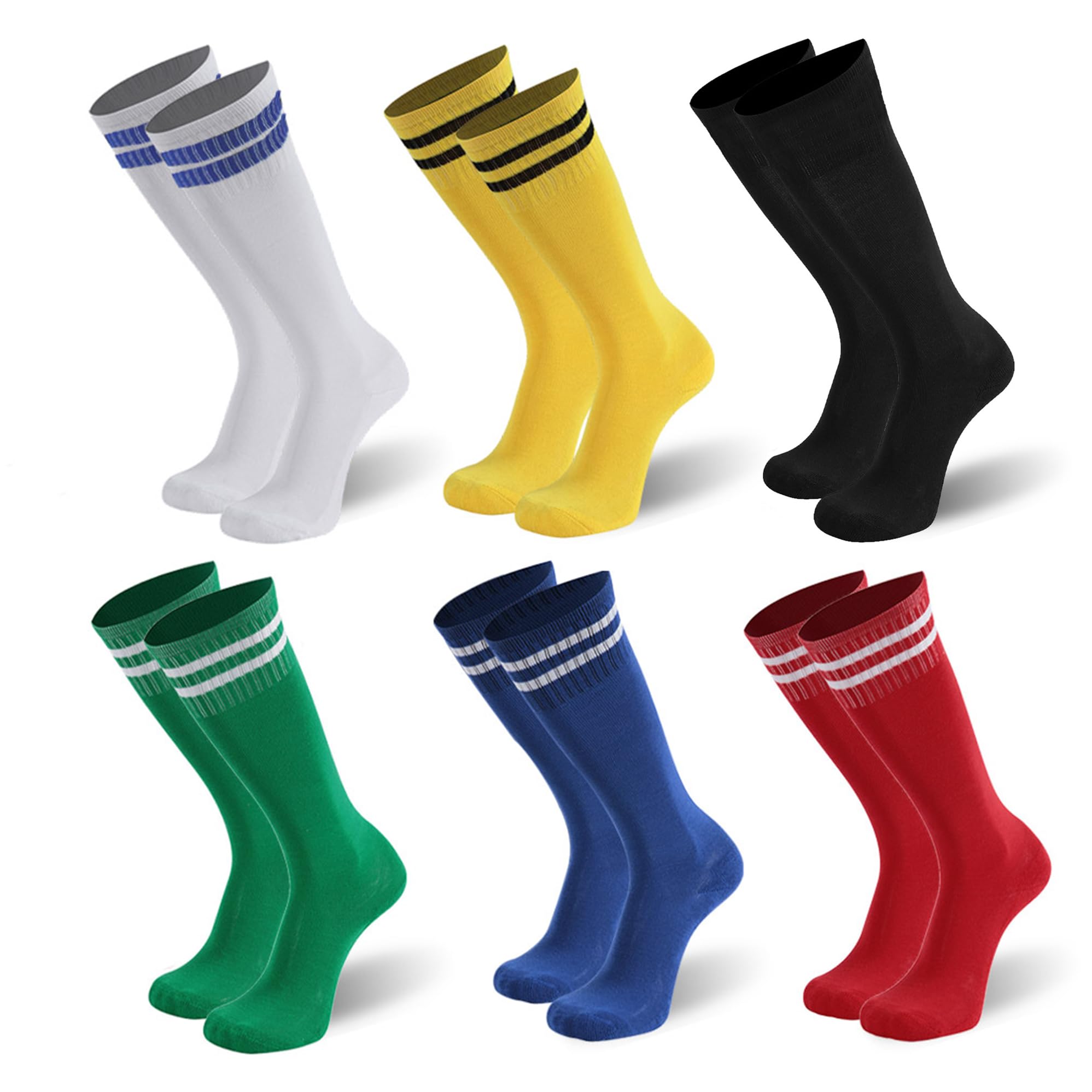 **Youth Soccer Socks - Long Knee High Cushioned Team Socks for Kids | Football, Softball & Baseball | Perfect for Training, Games & Sports Activities**