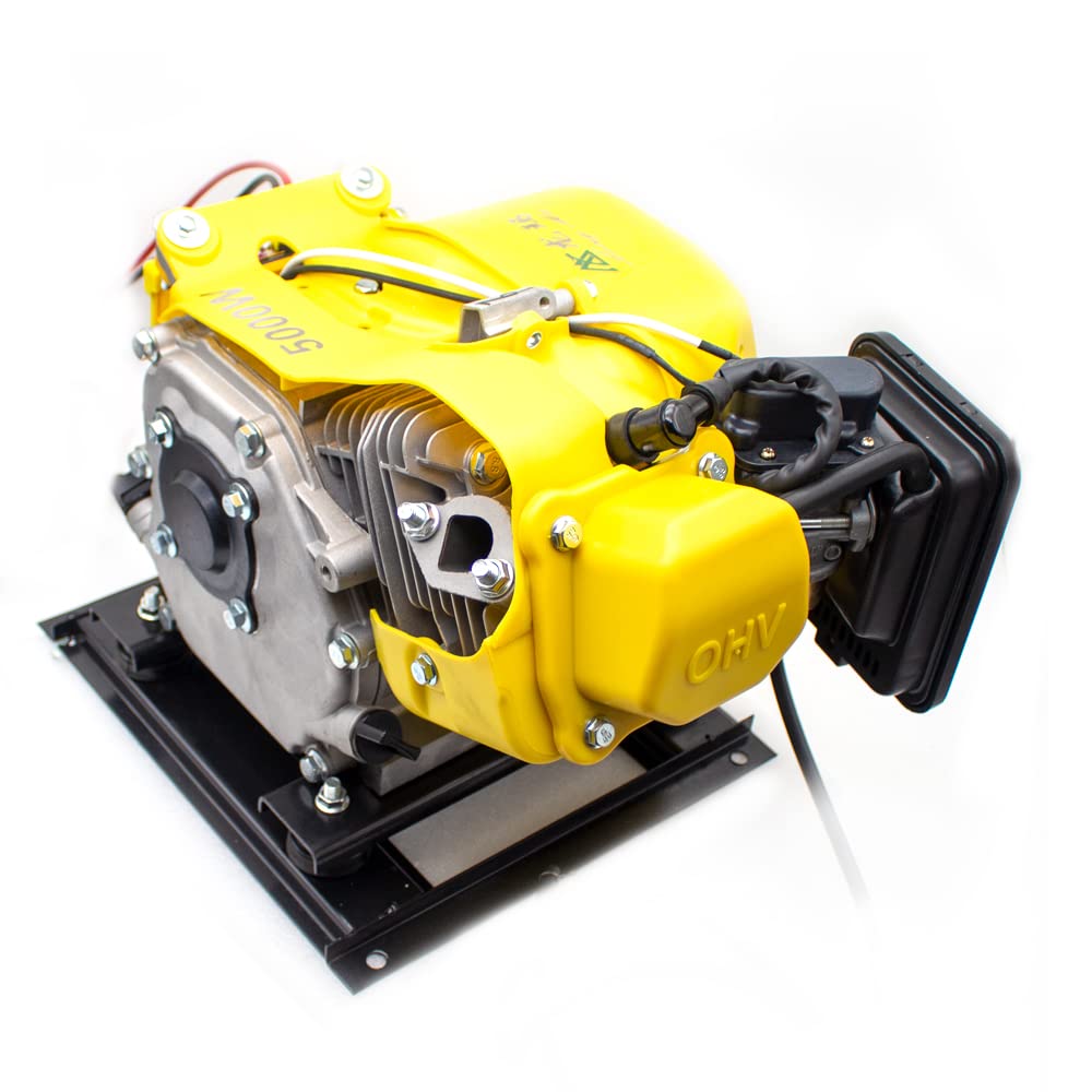 5KW Electric Vehicle Range Extender Generator - 60V Gasoline Powered with Electric Start & Auto Frequency Conversion for E-Trikes (Split Tank Design) - Perfect for Camping, RV Trips & Emergency Power Backup